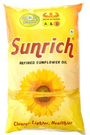 Sunrich Sunflower Oil Pouch, 1L