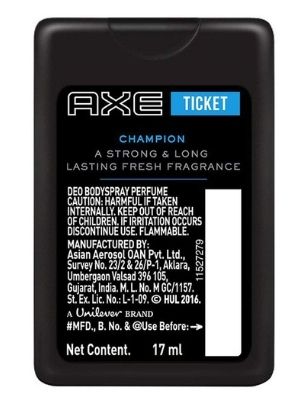 AXE Ticket Perfume, Champion, 17 ml