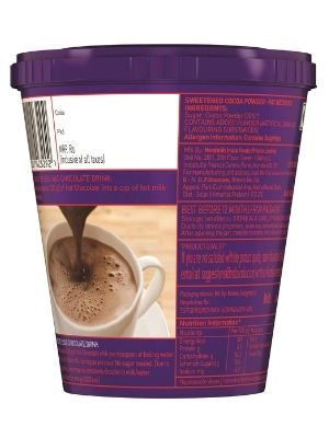 Cadbury Hot Chocolate Drink Powder Mix, 200 gm