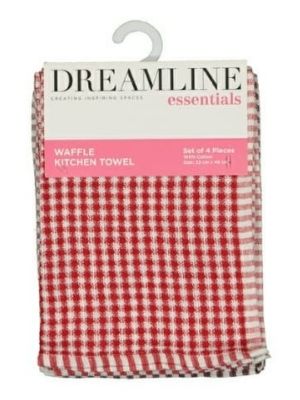 Dreamline Yarn Died Waffle Kitchen Towel, Brown, Set of 4
