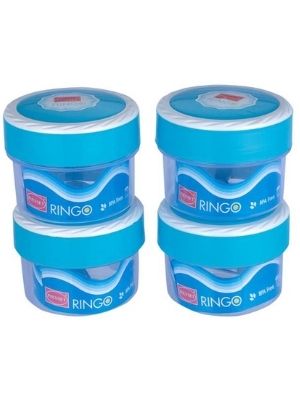 Polyset Ringo Plastic Container, 300 ml 4 pieces, Blue
