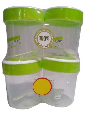 Polyset Ringo Plastic Container, 300 ml 4 pieces, Green