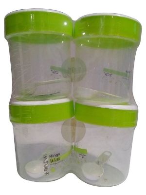 Polyset Ringo Plastic Container, 300 ml 4 pieces, Green