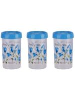 Polyset Plastic Twisty Storage Containers Blue/ Yellow ,Pack of 3