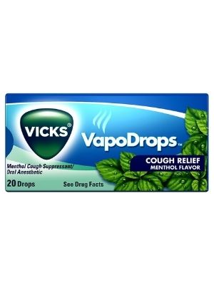 Vicks Vapodrops Cough Relief Menthol Flavor, 20 Pack Pack of 2