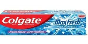 Colgate toothpaste max fresh ice-blue gel anticavity, 80 gm