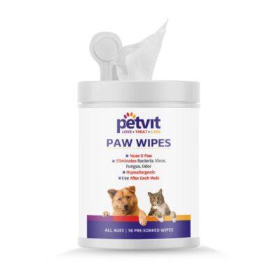 petvit nose and paw wipes for eliminates bacteria virus fungus odor fragrance less 50 wipes for all age group product images orvtjfmylox p591174407 0 202203010409