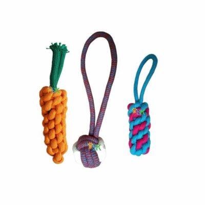 psk pet mart combo of 3 durable pet knotted small puppy chew toys cotton multi color product images orvwoa111di p591224257 0 202204270948