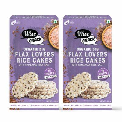 wisecrack organic rice cakes flax lovers gluten free no transfat no oil no cholestrol 125g each pack of 2 product images orvswtla2dp p594601990 0 202210182044