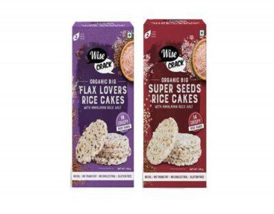 wisecrack organic rice cakes flax lovers super seeds gluten free no transfat no oil no cholestrol 105g each pack of 2 product images orvv38l5dm3 p594261914 0 202210041228