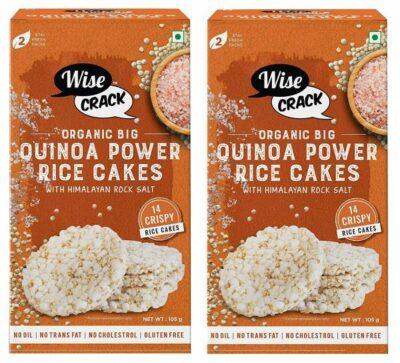 wisecrack organic rice cakes quinoa power gluten free no transfat no oil no cholestrol 105g each pack of 2 product images orv4h6or39y p594261983 0 202210041232