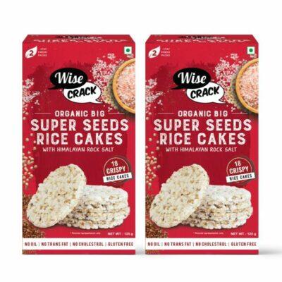 wisecrack organic rice cakes super seeds organic gluten free no transfat no oil no cholestrol 125g each pack of 2 product images orv6tdmrocu p594595676 0 202210181902