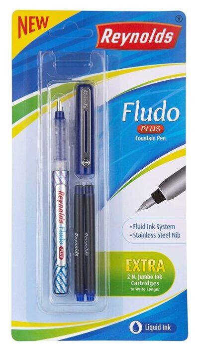 reynolds fludo plus fountain pen 2 jumbo blue ink cartridges pack of 8 product images orv2ezzi7su p594125869 0 202209272120